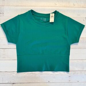 Aerie Offline Green Sidewalk Crop Top Sz XS